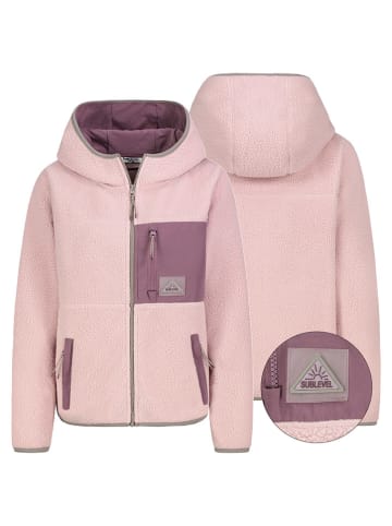 Sublevel Kurtka polarowa w kolorze jagodowo-jasnoróżowym