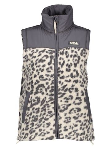 Sublevel Teddyweste in Anthrazit/ Creme