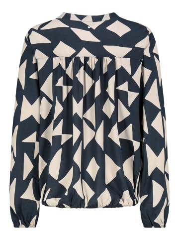 Sublevel Blouse donkerblauw/wit