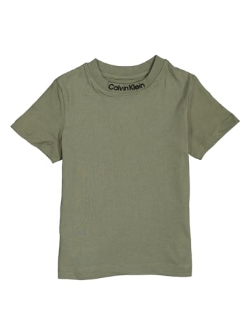 Calvin Klein 2er-Set: Shirts in Khaki/ Schwarz