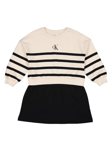 Calvin Klein Kleid in Beige/ Schwarz