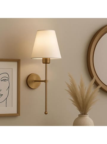 Opviq Wandleuchte in Creme/ Gold - (H)50 x Ø 13 cm
