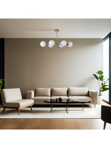 Opviq Plafonnière wit/goudkleurig - (B)90 x (H)65 cm
