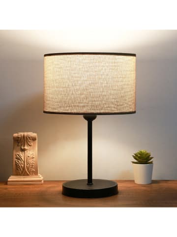 Opviq Tafellamp beige/zwart - (H)37 x Ø 24 cm