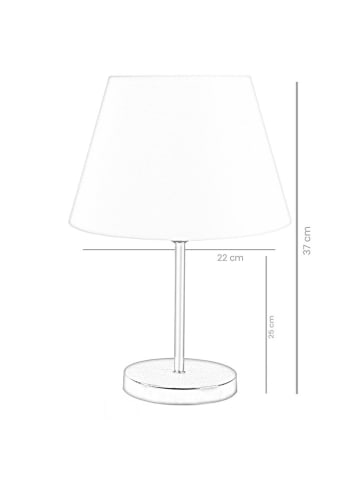 Opviq Lampy stołowe (2 szt.) w kolorze złoto-kremowym - wys. 37 cm