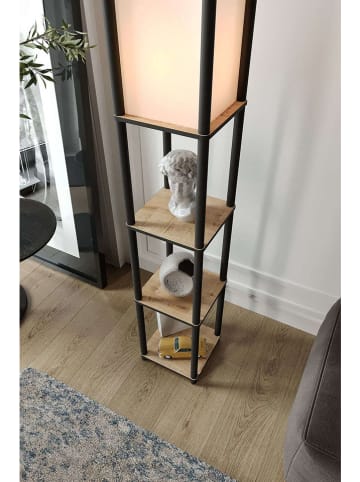 Opviq Staande lamp zwart/lichtbruin - (H)150 cm