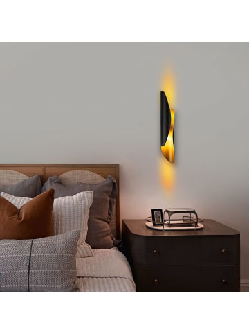Opviq Wandlamp "Flare" zwart/goudkleurig - (B)8 x (H)40 cm