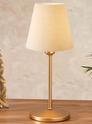Opviq Tischleuchte in Creme/ Gold - (H)37 x Ø 13 cm