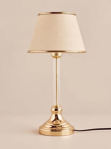 Opviq Tischleuchte in Creme/ Gold - (H)45 x Ø 22 cm