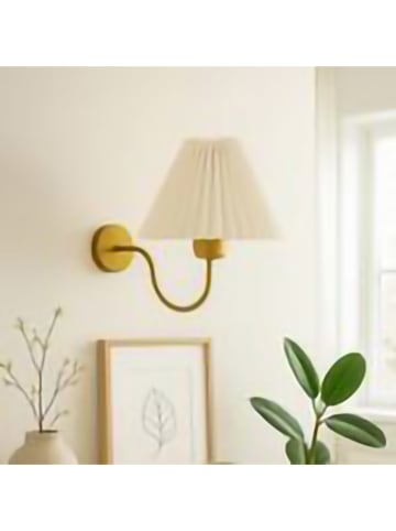 Opviq Wandlamp crème/goudkleurig - (H)14 x Ø 22 cm