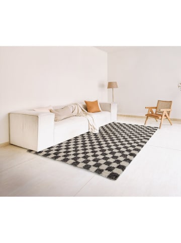 bobochic Hochflor-Teppich "Damien" in Schwarz