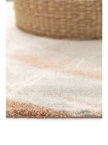 bobochic Kurzflor-Teppich "Riviere" in Blau/ Beige