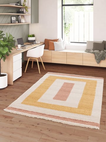 bobochic Hochflor-Teppich "Loan" in Gelb