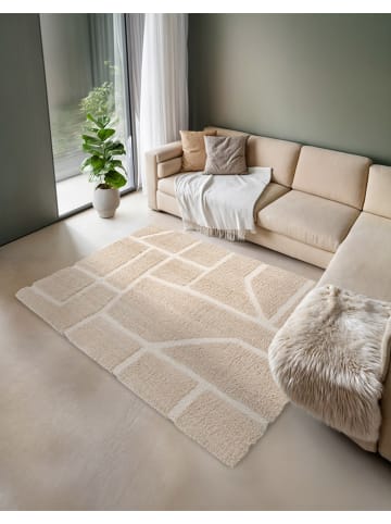 bobochic Hochflor-Teppich "Marina" in Beige
