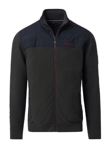 CASAMODA Sweatjacke in Schwarz/ Khaki