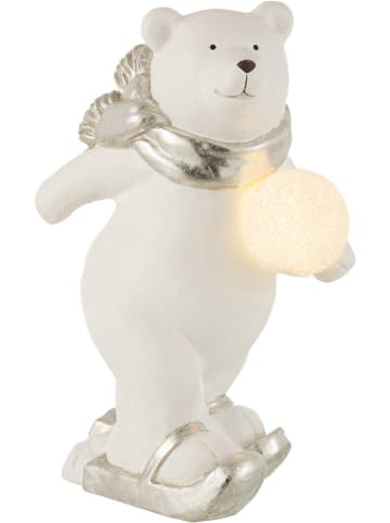 J Line LED-Dekofigur in Weiß - (B)23 x (H)37 x (T)16 cm