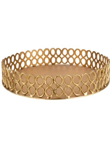 J Line Dekotablett in Gold - Ø 49 cm 