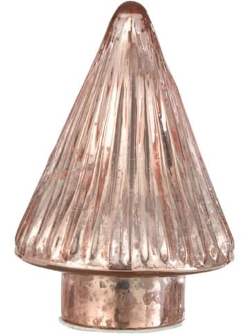 J Line Dekoracja LED "Christmas tree" w kolorze jasnoróżowym - wys. 12,5 x Ø 9 cm