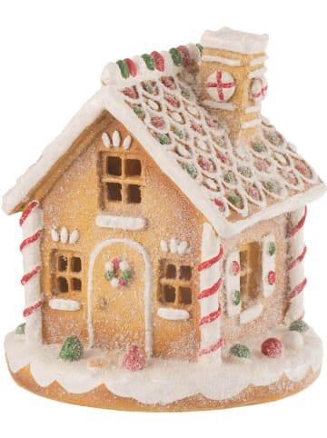 J Line Decoledobject "Lebkuchen" beige/wit - (H)23 x Ø 22 cm