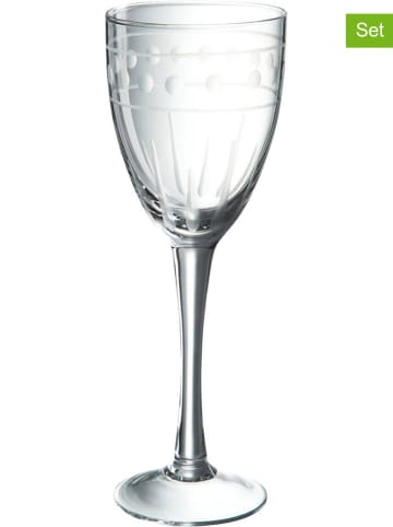 J Line 4er-Set: Weißweingläser in Transparent - (H)21,5 x Ø 7,5 cm