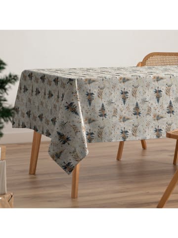 GAMUSI Tischdecke "Spruce" in Creme/ Grün