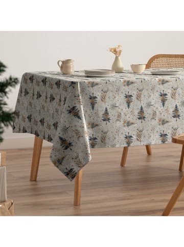 GAMUSI Tischdecke "Spruce" in Creme/ Grün