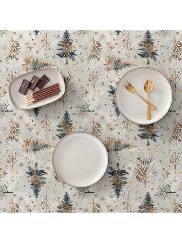 GAMUSI Tischdecke "Spruce" in Creme/ Grün