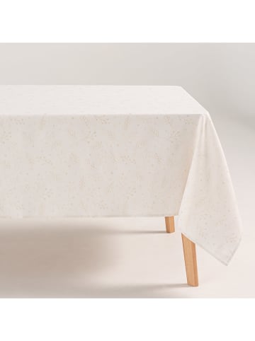 GAMUSI Tafellaken "Berrie" wit/goudkleurig