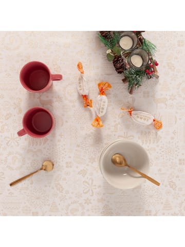 GAMUSI Tafellaken "Candy" crème/goudkleurig