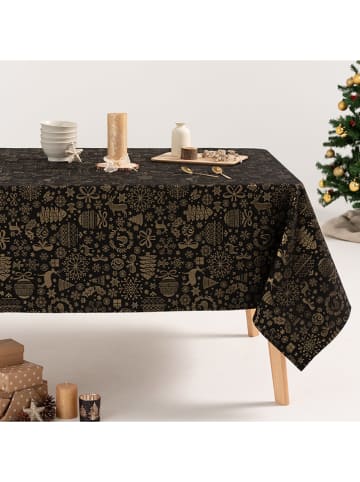 GAMUSI Tischdecke "Candy" in Schwarz/ Gold
