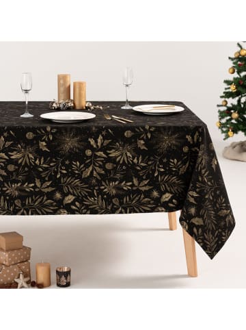 GAMUSI Tischdecke "Flenor" in Schwarz/ Gold