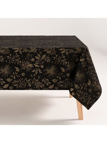 GAMUSI Tischdecke "Flenor" in Schwarz/ Gold