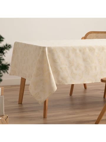 GAMUSI Tafellaken "Holly" crème/goudkleurig