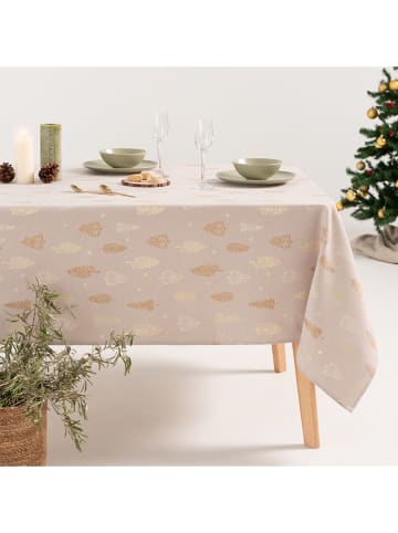 GAMUSI Tafellaken "Silvet" beige/goudkleurig