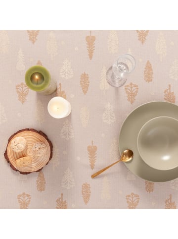 GAMUSI Tafellaken "Silvet" beige/goudkleurig
