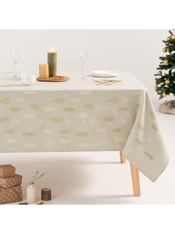 GAMUSI Tafellaken "Silvet" lichtgroen/goudkleurig