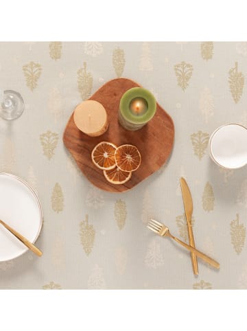 GAMUSI Tafellaken "Silvet" lichtgroen/goudkleurig