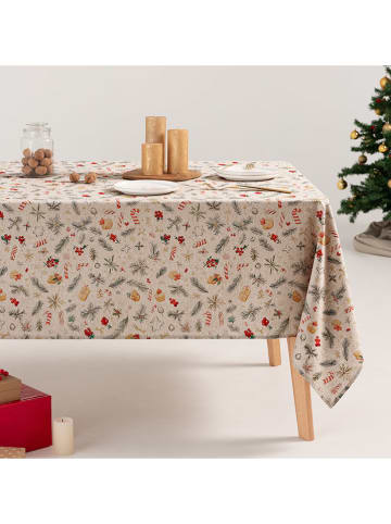 GAMUSI Obrus "Carmy" w kolorze kremowo-zielono-czerwonym