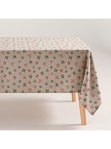 GAMUSI Tischdecke "Velno" in Creme/ Rot/ Grün