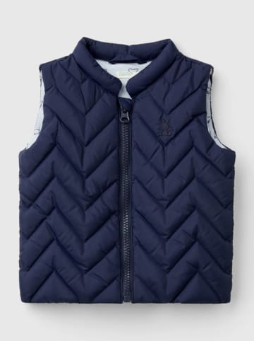Benetton Doorgestikte bodywarmer donkerblauw