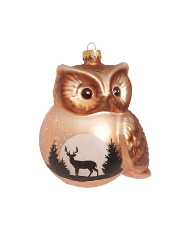 Krebs Glas Lauscha Ozdoba choinkowa w kolorze brązowym - wys. 11 cm