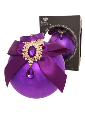 Krebs Glas Lauscha Bombka w kolorze fioletowym - Ø 8 cm