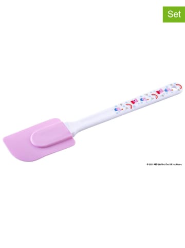 Dr. Oetker 2er-Set: Teigschaber "Peppa & Schorsch" in Rosa/ Weiß - (L)25 cm