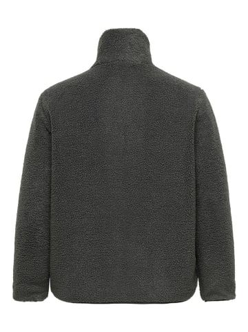 ONLY Fleecejacke "Carmakoma - HOLLY" in Anthrazit