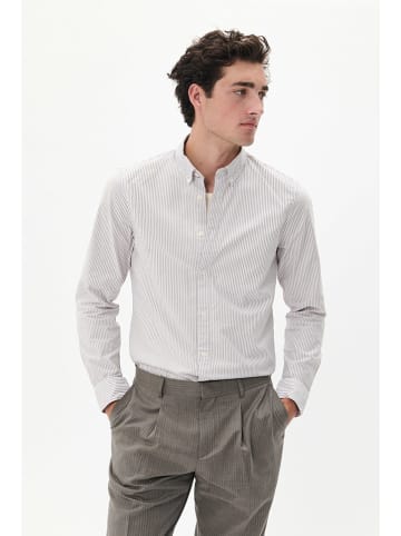 Matinique Hemd in Weiß/ Grau