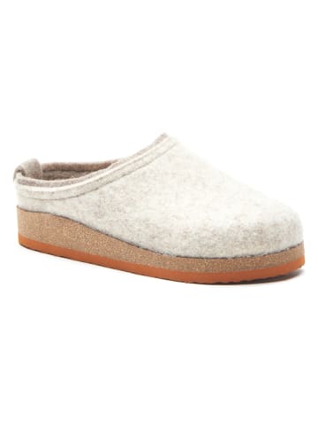 Comfortfusse Woll-Hausschuhe in Creme