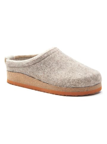 Comfortfusse Woll-Hausschuhe in Beige