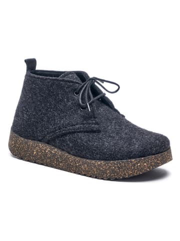 Comfortfusse Woll-Schnürschuhe in Anthrazit