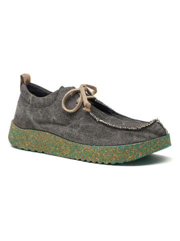 Comfortfusse Schnürschuhe in Grün/ Schwarz