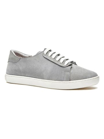 Comfortfusse Leder-Sneakers in Grau